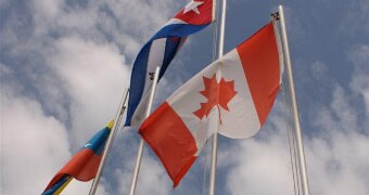 Cuba canada flags