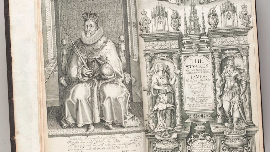 The collected writings of King James, which has been held by two kings of England.