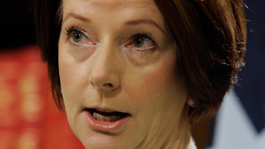 Prime Minister Julia Gillard speaking during a press conference (AAP: Alan Porritt)