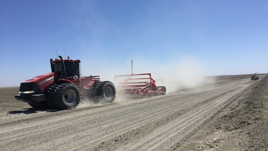 Land levelling near Tandou