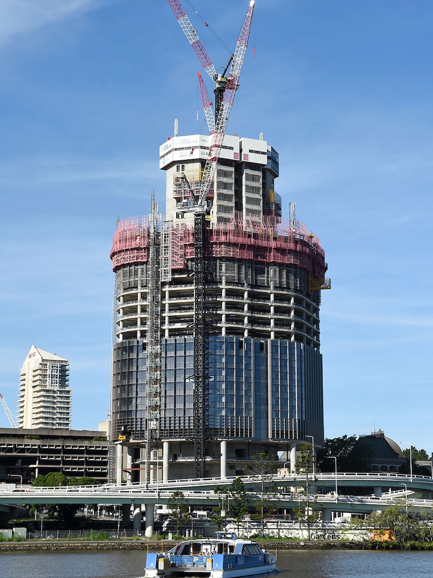Construction of the 1 William Street skyscraper in Brisbane on April 9, 2015