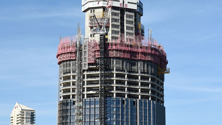 Construction of the 1 William Street skyscraper in Brisbane on April 9, 2015