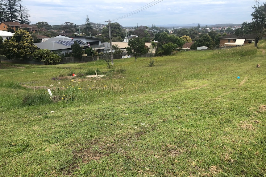 vacant development site looking to the hinterland in the west