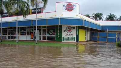 Flood waters in Katherine