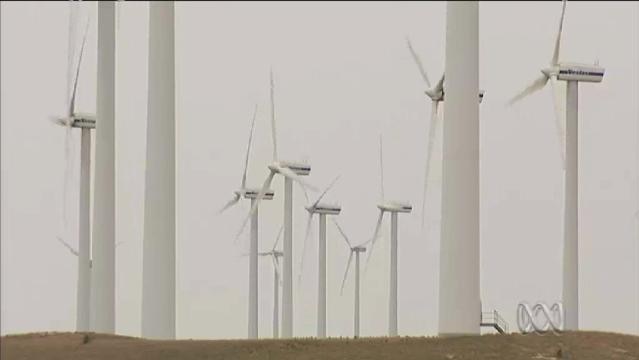 Wind turbines at a wind farm
