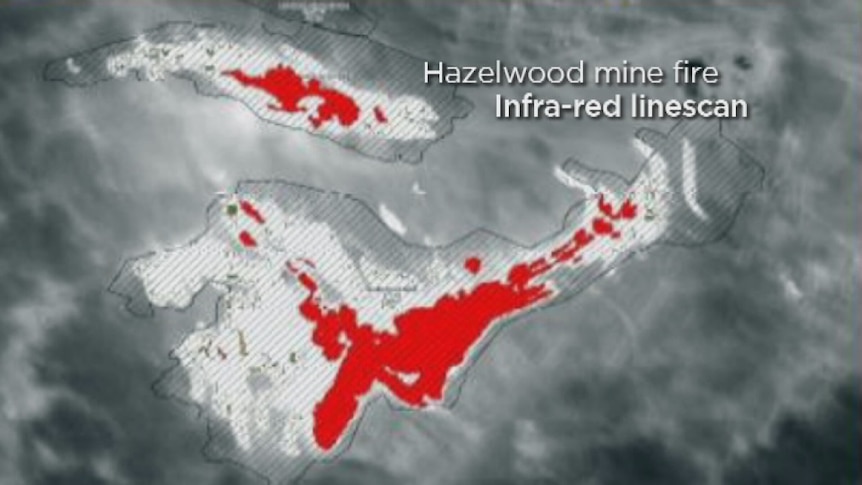 Infra-red image of Hazelwood fire