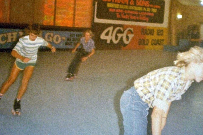 The Rollerdome roller skating rink in Miami, Gold Coast, in the 1980s