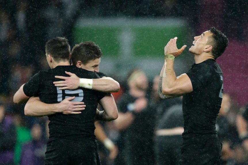 Sonny Bill Williams of the All Blacks celebrates