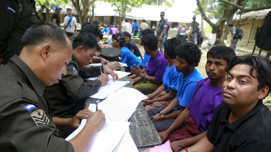 Rohingya migrants interviewed in Myanmar