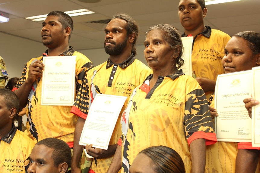 indigenous people with certificates
