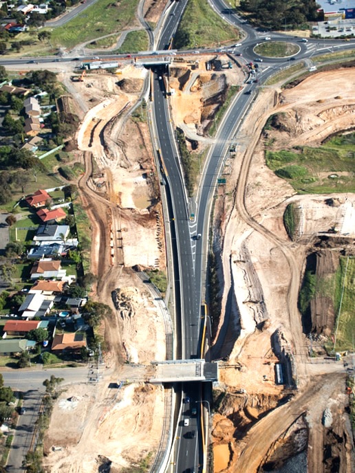 Southern Expressway duplication work aerial view