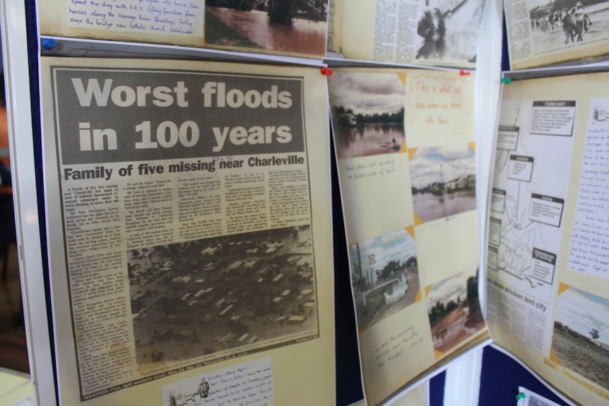 Newspapers from Charleville flood