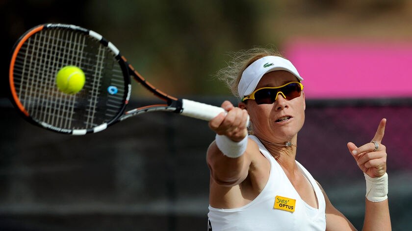 Samantha Stosur led from the front to help Australia through to the World Group II.