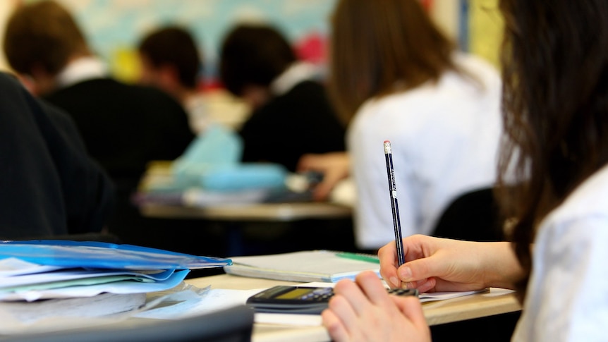 Students in a classroom.