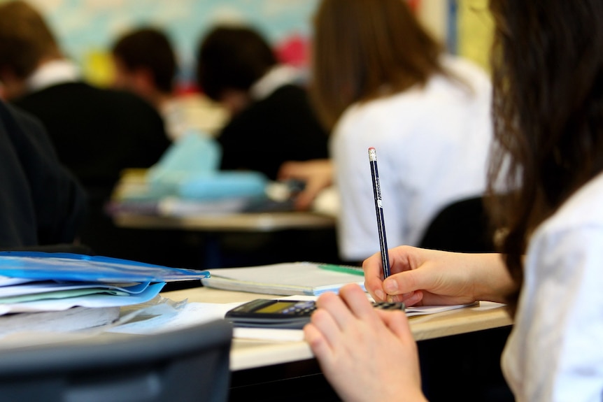 Students in a classroom.