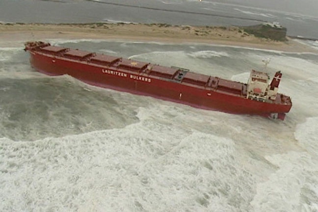 Grounded Freighter MV Pasha Bulker