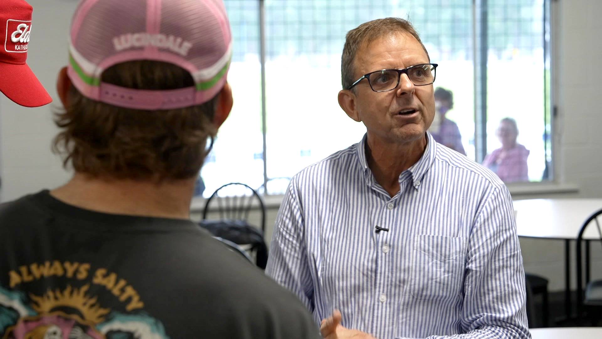 Member for MacKillop Nick McBride on the campaign trail.