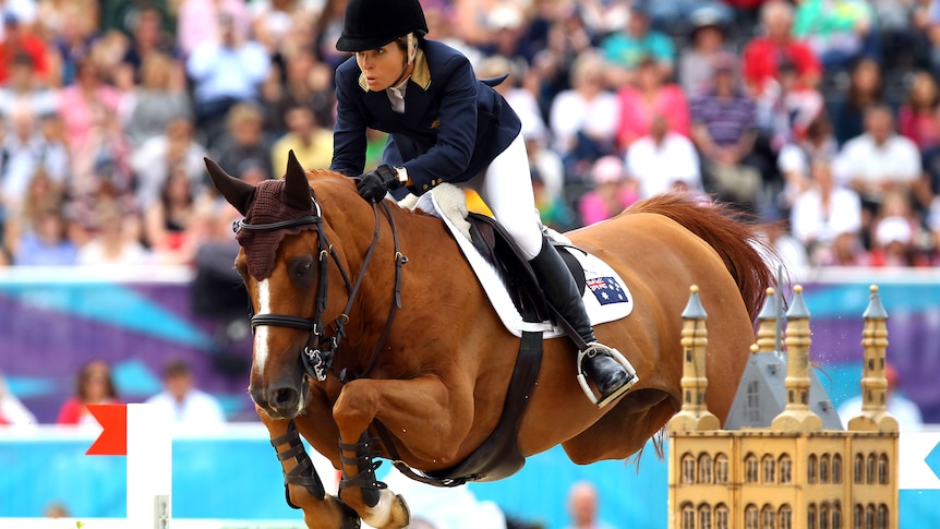 Edwina Tops-Alexander and Cevo Itot du Chateau compete at the London Olympics.
