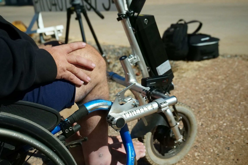 This Firefly device attaches to manual wheelchairs and enables them to travel 25km/h