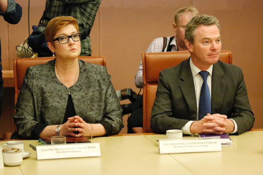 Marise Payne and Christopher Pyne