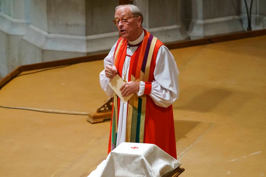 Rev. V. Gene Robinson is the first openly gay bishop consecrated in the Episcopal church.
