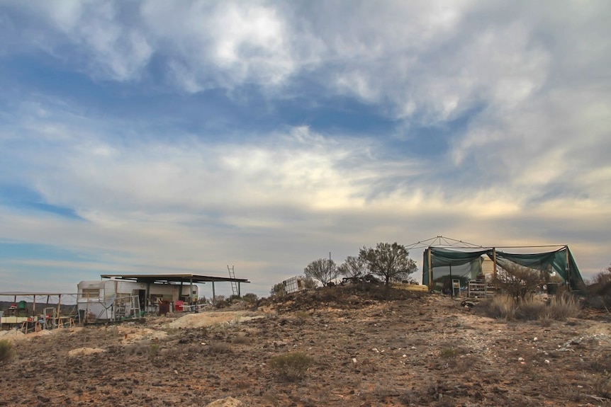 A caravan in outback Western Australia