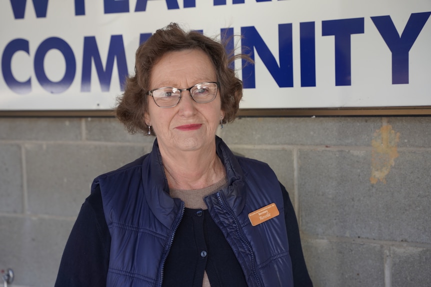 A woman wearing glasses