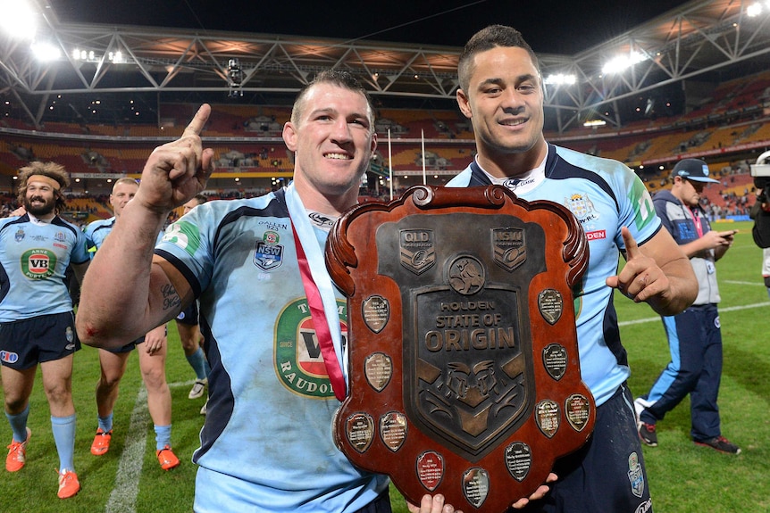 Gallen and Hayne celebrate the series win