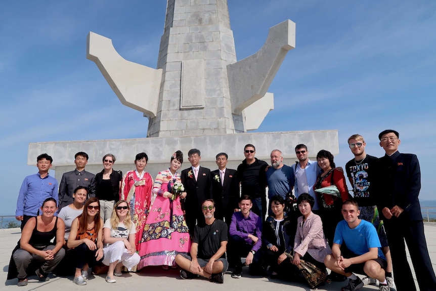 A tour group in North Korea led by Matt Kulesza.