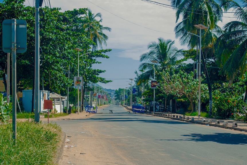 streets Freetown empty president has declared Sierra Leone