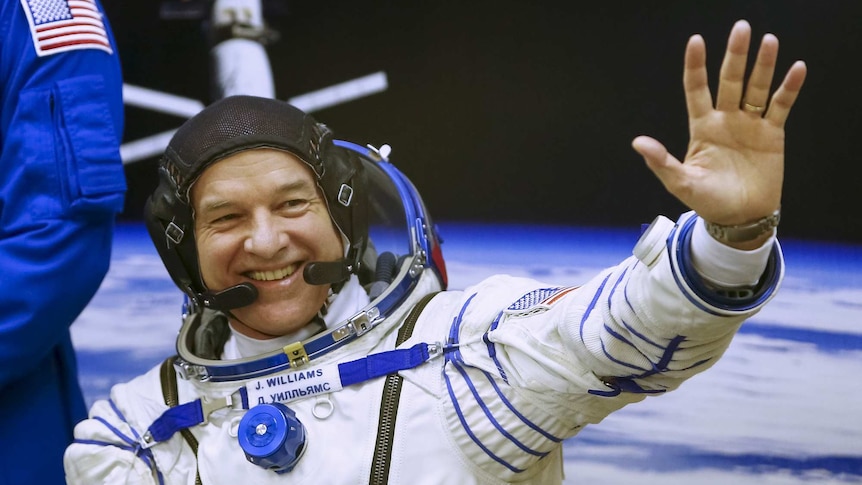 Jeff Williams blasts off for International Space Station