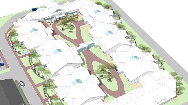 Layout of the proposed dementia village in Tasmania