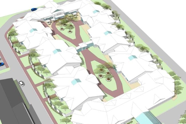 Layout of the proposed dementia village in Tasmania
