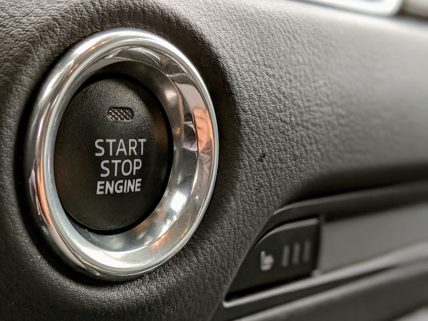 A car ignition button