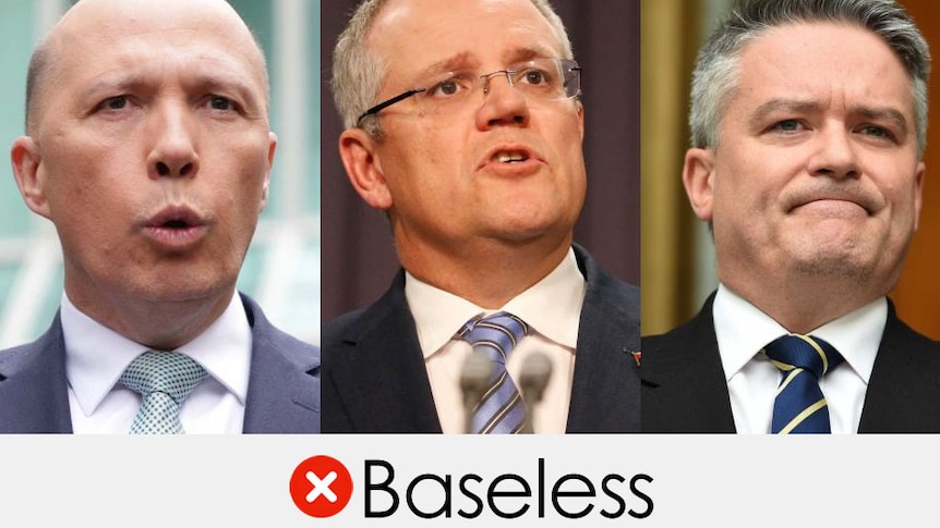 Dutton, Morrison and Cormann at press conferences.