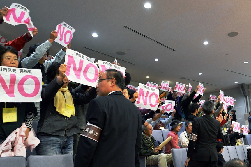 Nuclear opponents protest ahead of vote to restart Japanese reactor