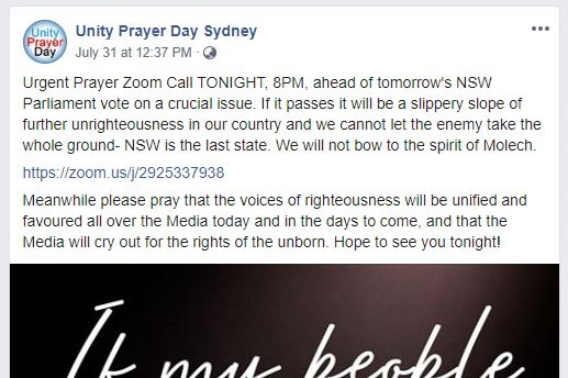 a facebook post showing a call to arms a day after the bill was announced
