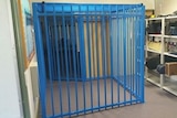 The cage in which an autistic boy was kept at a Canberra school