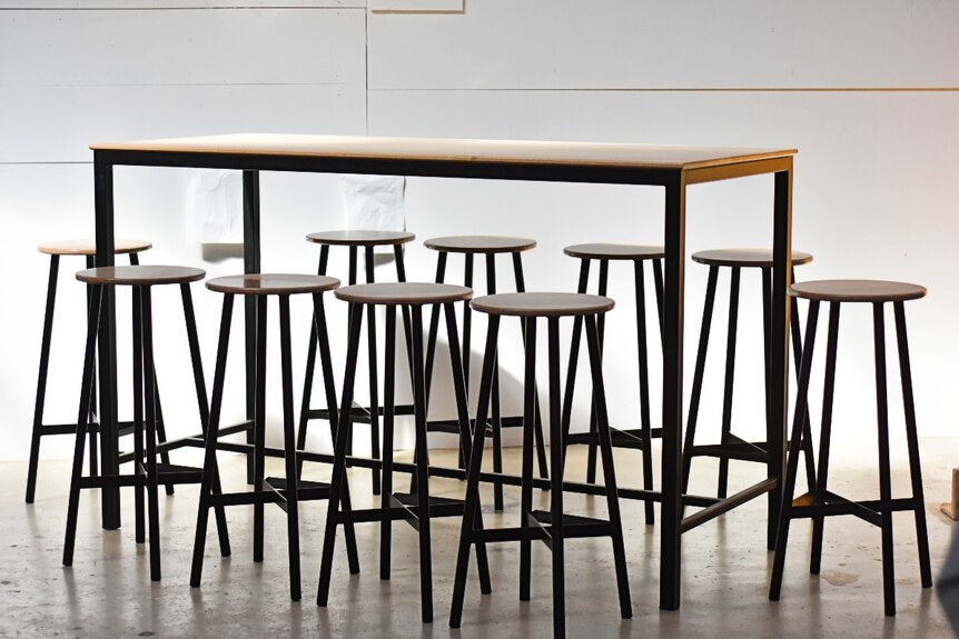 Stools and table