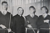 Paedophile Priest Father Tom Fulcher at Marist College, Burnie in 1966.