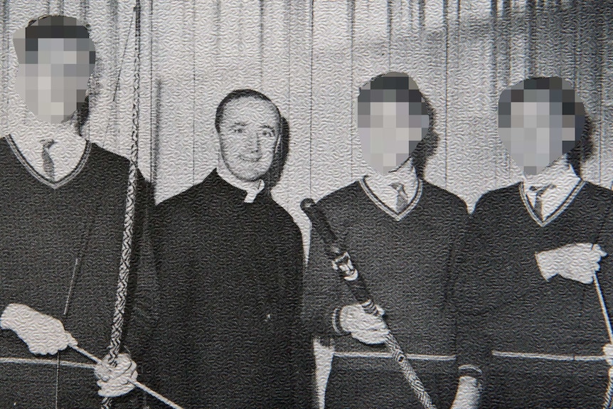 Paedophile Priest Father Tom Fulcher at Marist College, Burnie in 1966.