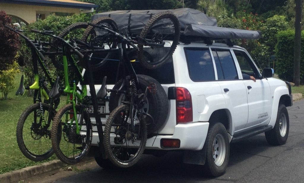 bike rack covering number plate