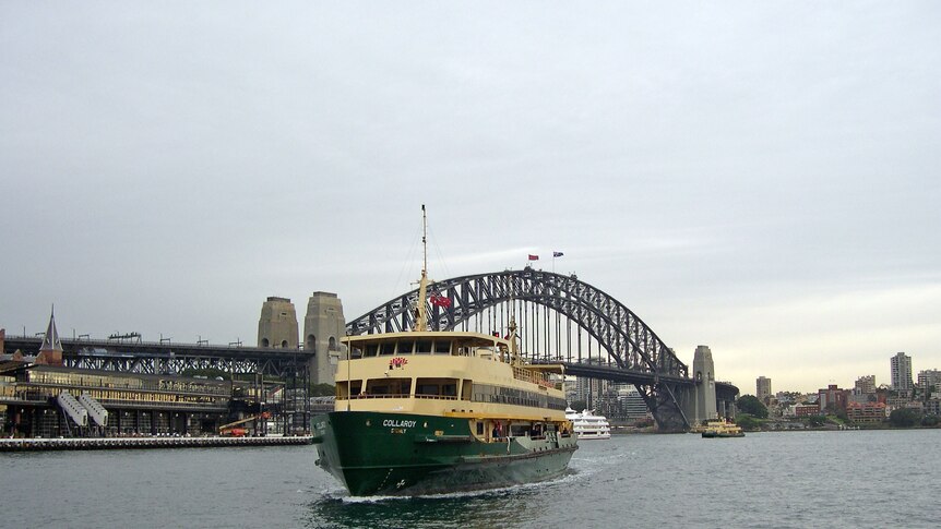 Manly ferry approaching Circular Quay in Sydney