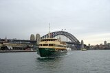 Manly ferry approaching Circular Quay in Sydney.