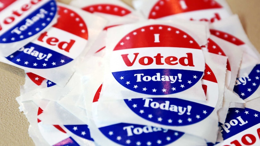 A pile of "I Voted Today" stickers