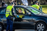 NSW Police checking drivers from Victoria crossing the border on July 9, 2020.