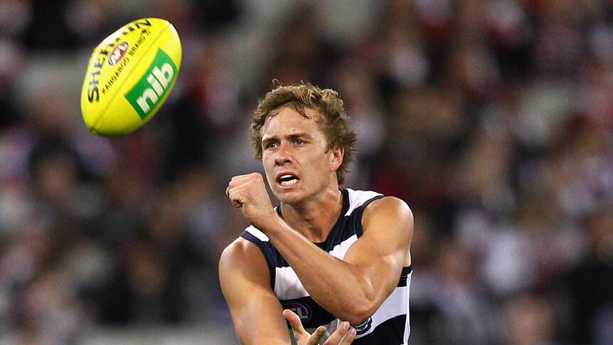 Mitch Duncan had 24 possessions, nine marks and  two goals in the thrashing of Port Adelaide (file photo).