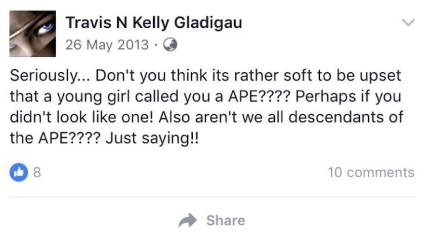 A Facebook post from the shared account of Kelly Gladigau and her husband Travis.