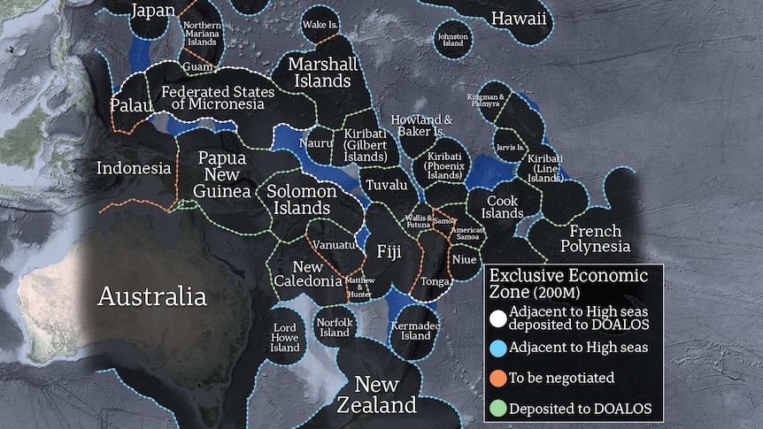 A map of the Pacific shows the Exclusive Economic Zone borders.