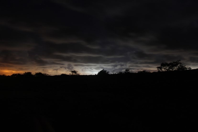 Night glow from Gladstone as seen 15 km away from Curtis Island